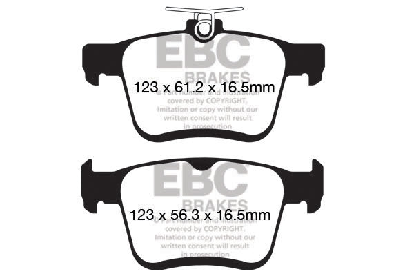 Pastiglie Freno EBC Ultimax DPX2153 per Volkswagen Golf (Mk7), Audi A3 (8V) e altre