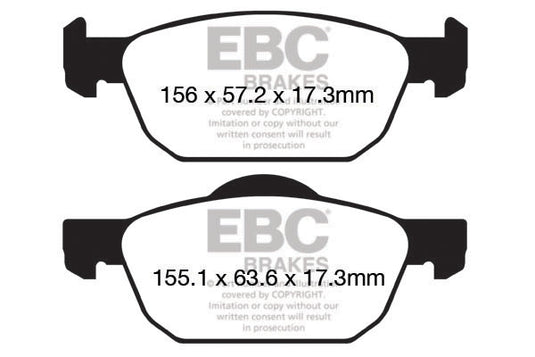 Pastiglie Freno EBC Ultimax DPX2154 per Honda Civic (9th Gen), Honda Civic (10th Gen) e altre