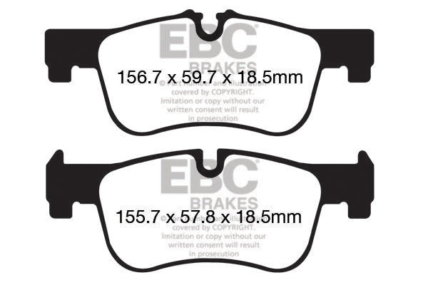 Pastiglie Freno EBC Yellowstuff DP42155R per BMW Serie 1 (F20), BMW Serie 1 (F21) e altre