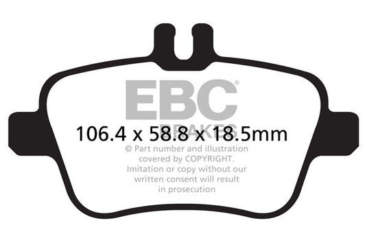 Pastiglie Freno EBC Ultimax DPX2157 per Mercedes-Benz Classe A (W176), Mercedes-Benz Classe CLA (C117) e altre