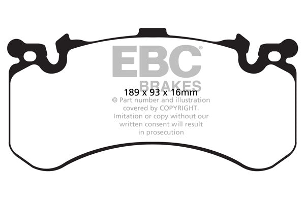 Pastiglie Freno EBC Yellowstuff DP42158R per Audi RS7 (4G8), Audi S7 (4G8) e altre