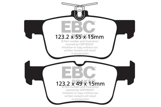 Pastiglie Freno EBC Ultimax DPX2160 per Ford Mondeo Estate (Mk5), Ford Mondeo Hatchback (Mk5) e altre