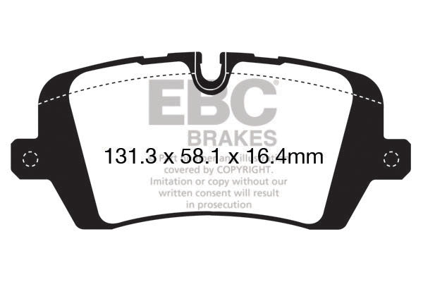 Pastiglie Freno EBC Greenstuff DP62161 per Land Rover Range Rover Sport (L494), Land Rover Range Rover (L405) e altre
