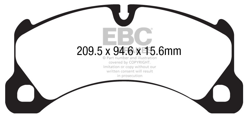 Pastiglie Freno EBC Yellowstuff DP42162R per Porsche Cayenne (92A)