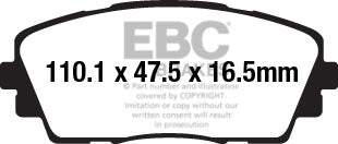 Pastiglie Freno EBC Ultimax DPX2163 per KIA Picanto