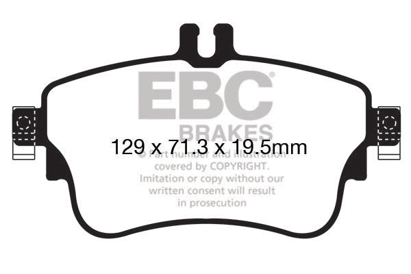 Pastiglie Freno EBC Yellowstuff DP42164R per Mercedes-Benz Classe B (W246) e Mercedes-Benz Classe A (W176)