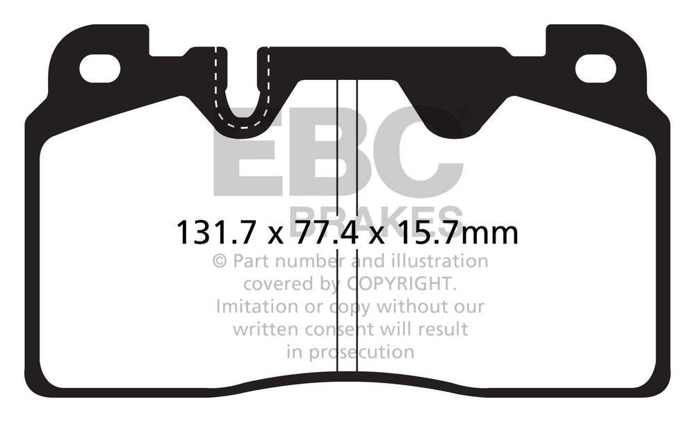 Pastiglie Freno EBC Yellowstuff DP42168R per Audi Q5 quattro (8R), Audi A6 quattro (C7/4G) e altre