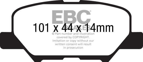 Pastiglie Freno EBC Ultimax DPX2171 per Mitsubishi ASX, Mazda 6 e altre