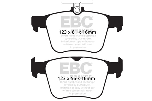 Pastiglie Freno EBC Ultimax DPX2173 per Volkswagen Tiguan (Mk2), Volkswagen Passat Alltrack (3G) e altre