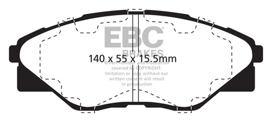 Pastiglie Freno EBC Ultimax DPX2175 per Toyota Hi-Lux (Extra Cab)