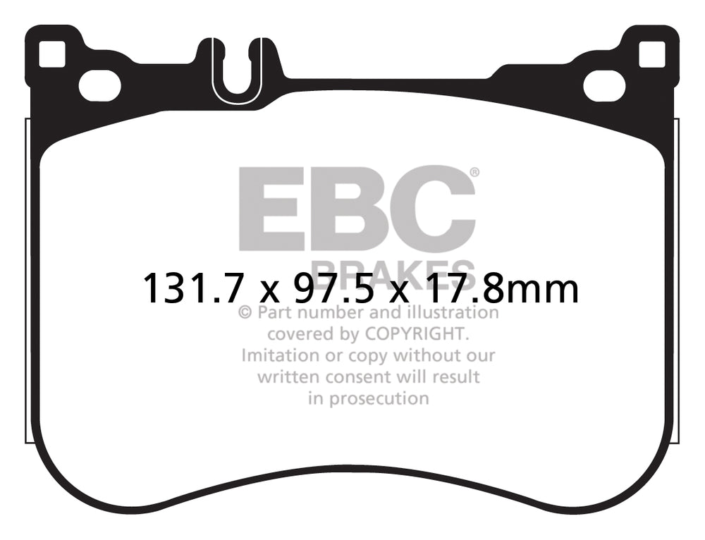 Pastiglie Freno EBC Yellowstuff DP42178R per Mercedes-Benz Classe S (W222), Mercedes-Benz Classe SL (R231) e altre