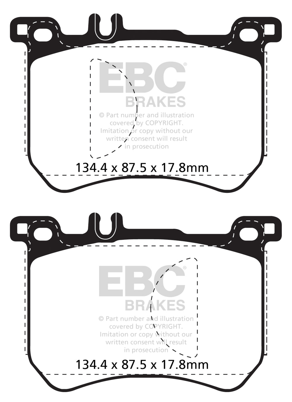 Pastiglie Freno EBC Redstuff DP32179C per Mercedes-Benz Classe S (W222) e Mercedes-Benz Classe SL (R231)