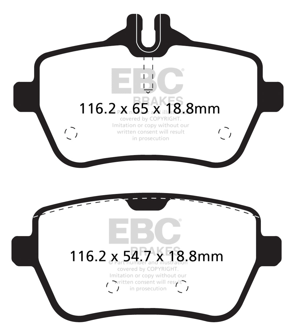 Pastiglie Freno EBC Redstuff DP32180C per Mercedes-Benz Classe S (W222) e Mercedes-Benz Classe SL (R231)