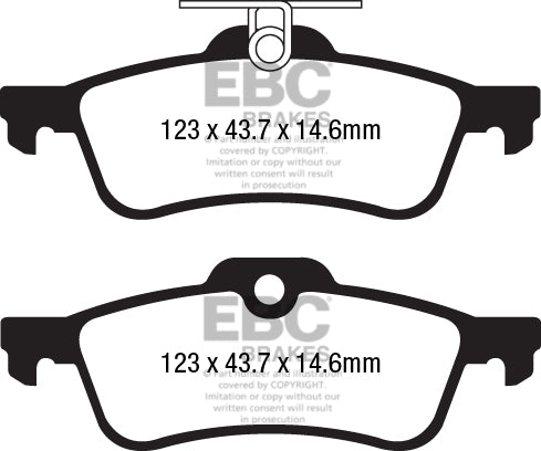 Pastiglie Freno EBC Orangestuff DP92181 per Honda Civic (9th Gen)