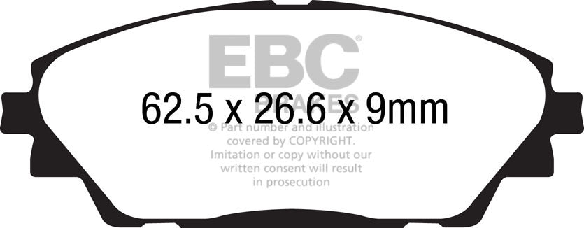Pastiglie Freno EBC Ultimax DPX2185 per Mazda 3 e Mazda CX-3