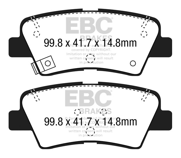 Pastiglie Freno EBC Greenstuff DP22188 per Hyundai i-30 (GD), KIA Cee'd (JD) e altre