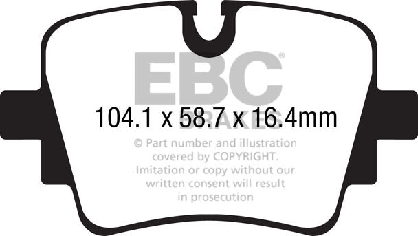Pastiglie Freno EBC Yellowstuff DP42190R per Jaguar F-Type