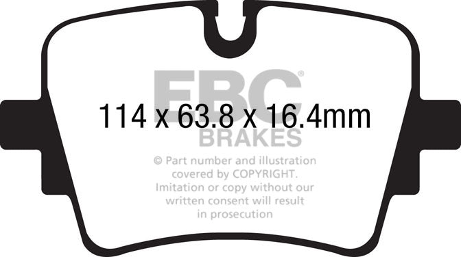 Pastiglie Freno EBC Yellowstuff DP42192R per Jaguar F-Type e Jaguar XJR