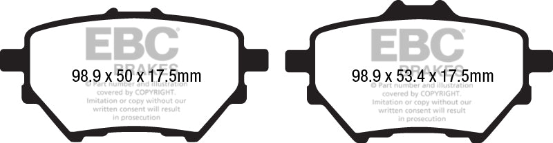 Pastiglie Freno EBC Ultimax DPX2196 per Peugeot 308 (Mk2), Peugeot 308 SW (Mk2) e altre