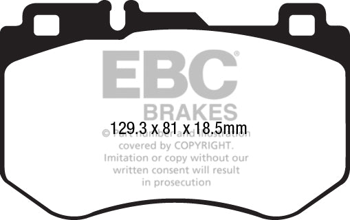 Pastiglie Freno EBC Ultimax DPX2209 per Mercedes-Benz Classe C (W205), Mercedes-Benz Classe C Estate (S205) e altre