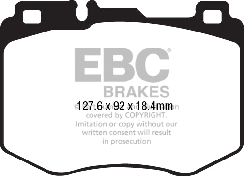 Pastiglie Freno EBC Yellowstuff DP42210R per Mercedes-Benz Classe C Estate (S205), Mercedes-Benz Classe E (W213) e altre