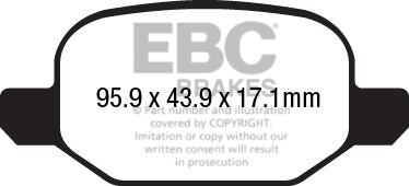 Pastiglie Freno EBC Ultimax DPX2213 per Fiat 500L e Fiat 500L Trekking