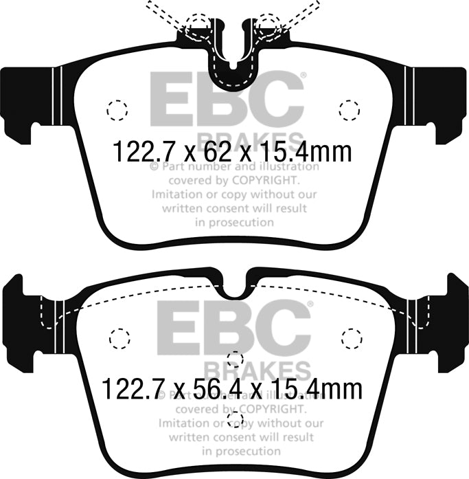 Pastiglie Freno EBC Yellowstuff DP42215R per Mercedes-Benz Classe C (W205), Mercedes-Benz Classe C Estate (S205) e altre