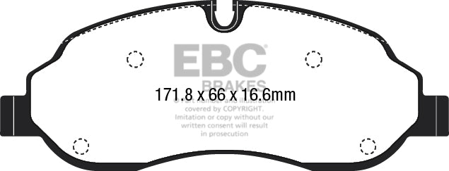 Pastiglie Freno EBC Ultimax DPX2221 per Ford Transit (4th Gen) e Ford Transit Custom