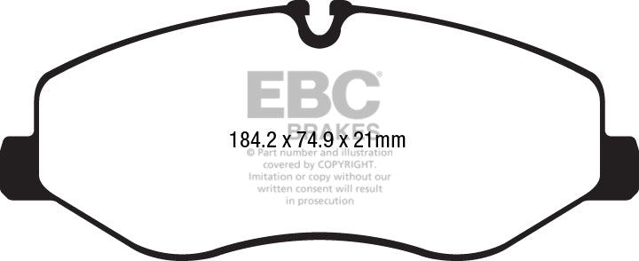 Pastiglie Freno EBC Ultimax DPX2223 per Mercedes-Benz Vito (W447), Mercedes-Benz Classe V (W447) e altre