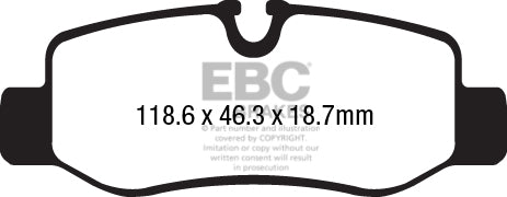 Pastiglie Freno EBC Ultimax DPX2224 per Mercedes-Benz Vito (W447), Mercedes-Benz Classe V (W447) e altre