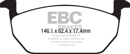 Pastiglie Freno EBC Ultimax DPX2225 per Volkswagen Golf (Mk7), Skoda Octavia (5E) e altre