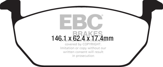 Pastiglie Freno EBC Yellowstuff DP42225R per Volkswagen Golf (Mk7), Skoda Octavia (5E) e altre