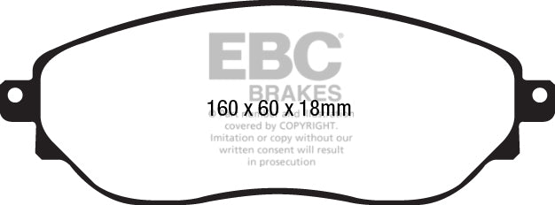 Pastiglie Freno EBC Ultimax DPX2226 per Opel Vivaro, Opel Vivaro Combi e altre