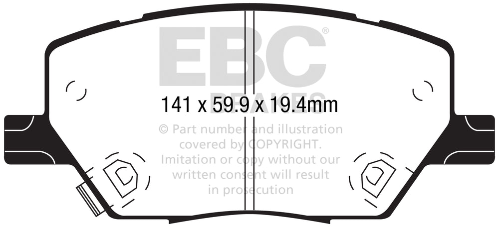Pastiglie Freno EBC Greenstuff DP22239 per Jeep Renegade, Fiat 500X e altre
