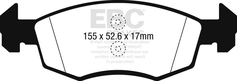 Pastiglie Freno EBC Greenstuff DP22241 per Opel Corsa (E) e Vauxhall Corsa (E)