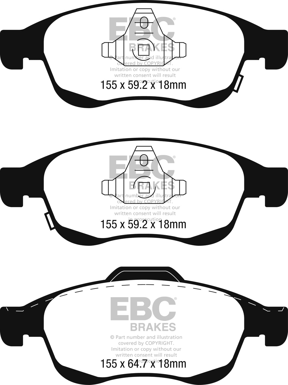 Pastiglie Freno EBC Greenstuff DP22247 per Fiat 500X e Jeep Renegade