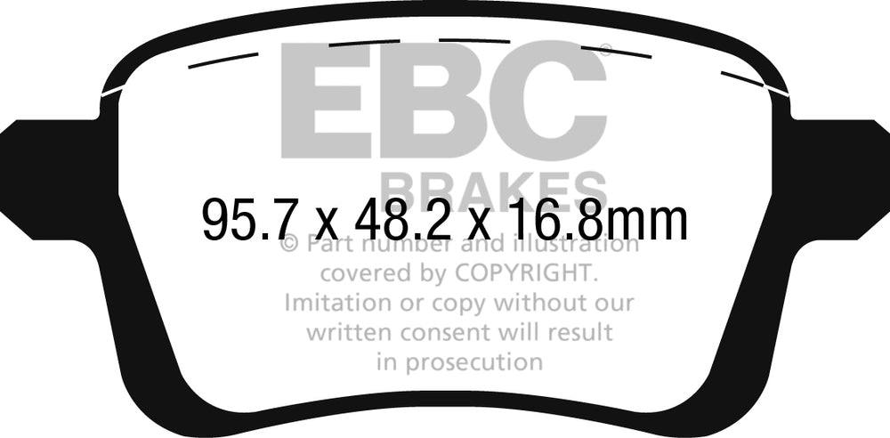 Pastiglie Freno EBC Ultimax DPX2249 per Fiat 500L e Fiat 500L Trekking