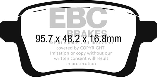 Pastiglie Freno EBC Ultimax DPX2249 per Fiat 500L e Fiat 500L Trekking