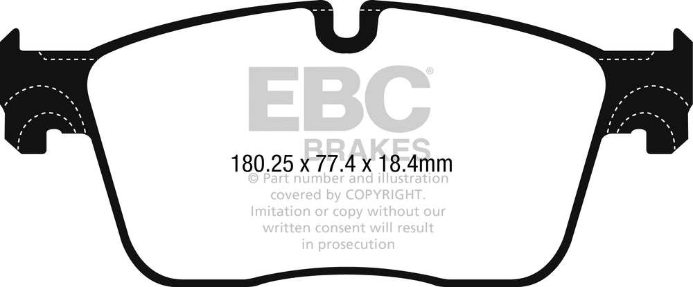 Pastiglie Freno EBC Greenstuff DP22253 per Jaguar XF (X260) e Jaguar XF Sportbrake (X260)