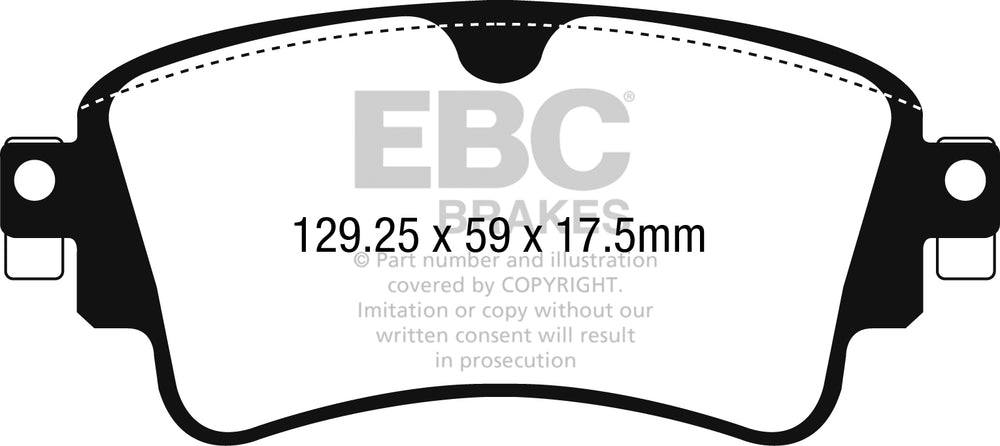 Pastiglie Freno EBC Yellowstuff DP42254R per Audi A5 (B9), Audi A4 (B9) e altre