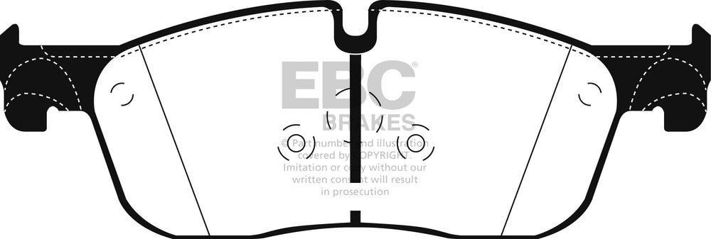 Pastiglie Freno EBC Yellowstuff DP42255R per Jaguar E-Pace, Land Rover Discovery Sport e altre
