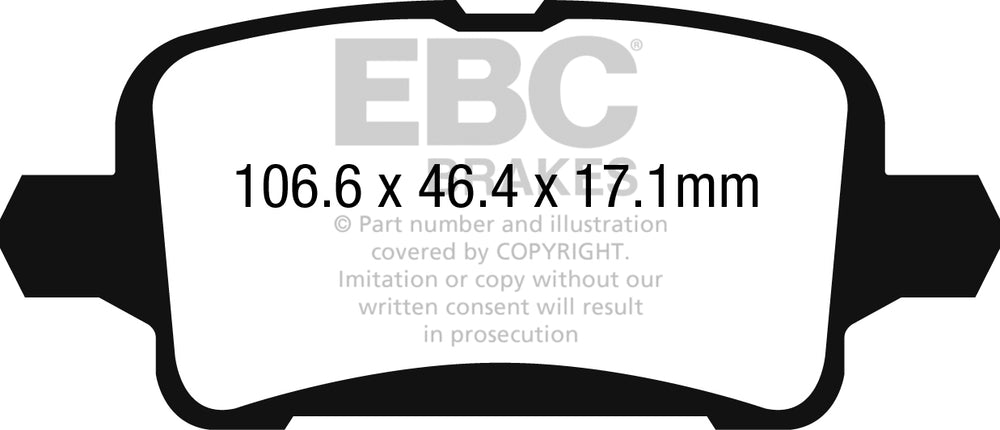 Pastiglie Freno EBC Yellowstuff DP42268R per Opel Astra (K) e Vauxhall Astra (K)