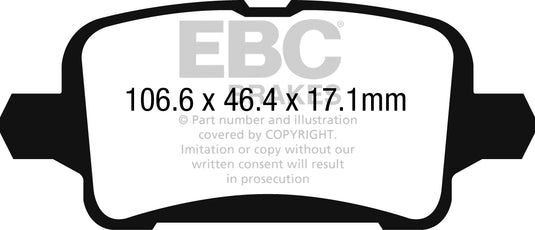 Pastiglie Freno EBC Ultimax DPX2268 per Opel Astra (K) e Vauxhall Astra (K)