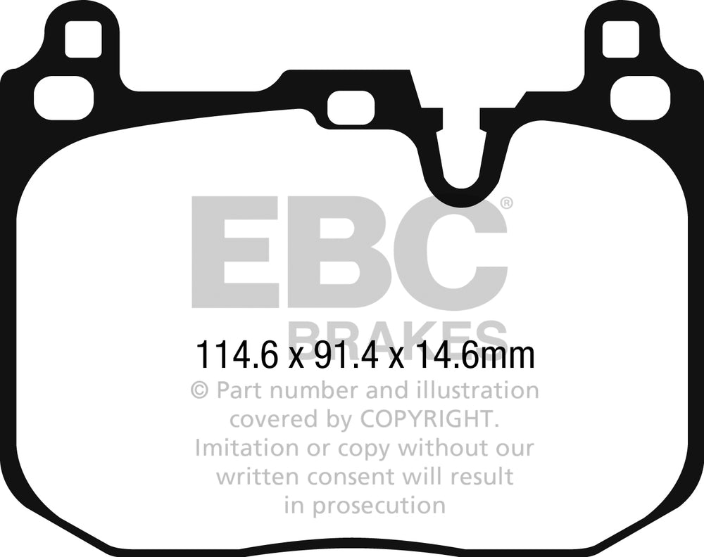 Pastiglie Freno EBC Orangestuff DP92271 per Mini Hatch (3rd Gen)(F55), Mini Hatch (3rd Gen)(F56) e altre