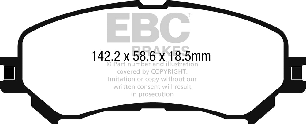 Pastiglie Freno EBC Ultimax DPX2272 per Renault Scenic, Renault Grand Scenic e altre