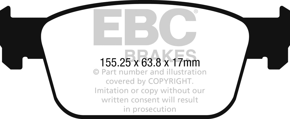 Pastiglie Freno EBC Yellowstuff DP42273R per Audi A5 (B9), Audi A4 (B9) e altre