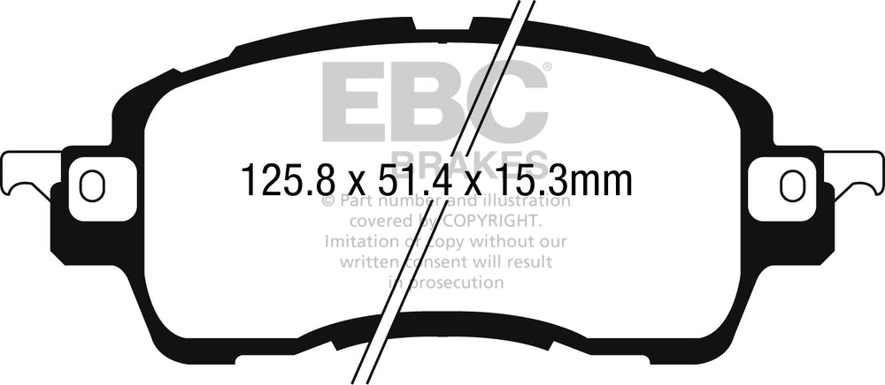Pastiglie Freno EBC Ultimax DPX2275 per Mazda 2