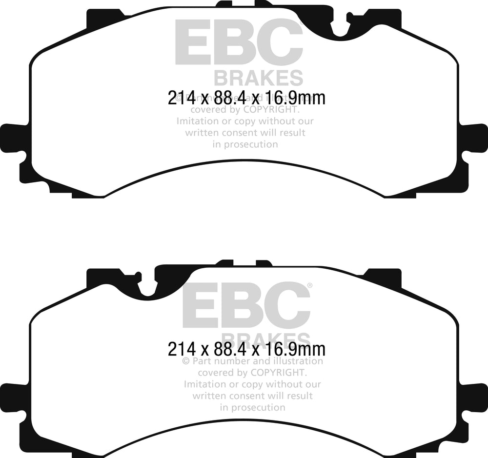 Pastiglie Freno EBC Yellowstuff DP42279R per Audi Q7 (4M) e Audi SQ7 (4M)