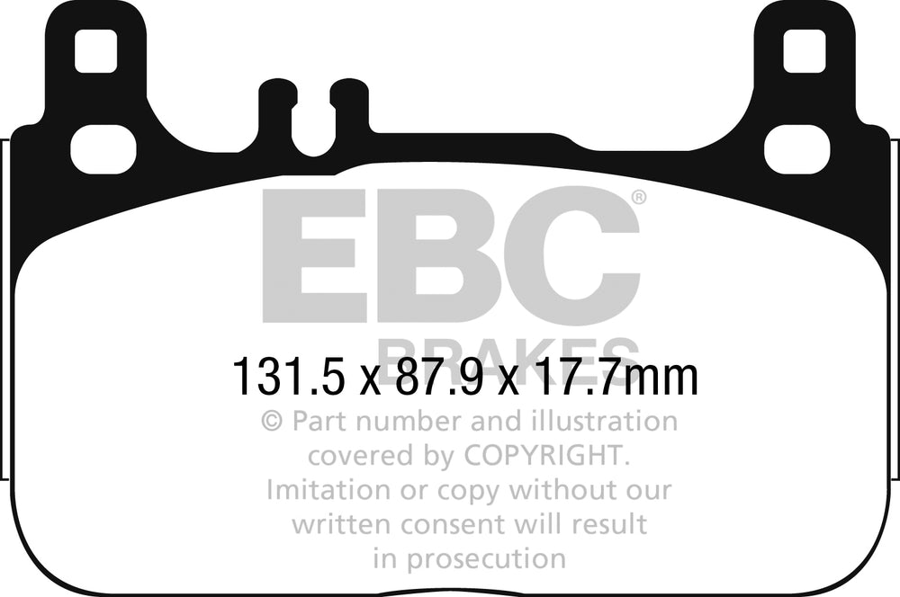 Pastiglie Freno EBC Yellowstuff DP42284R per Mercedes-Benz Classe S (W222)