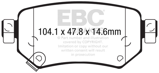 Pastiglie Freno EBC Ultimax DPX2287 per Mazda 6
